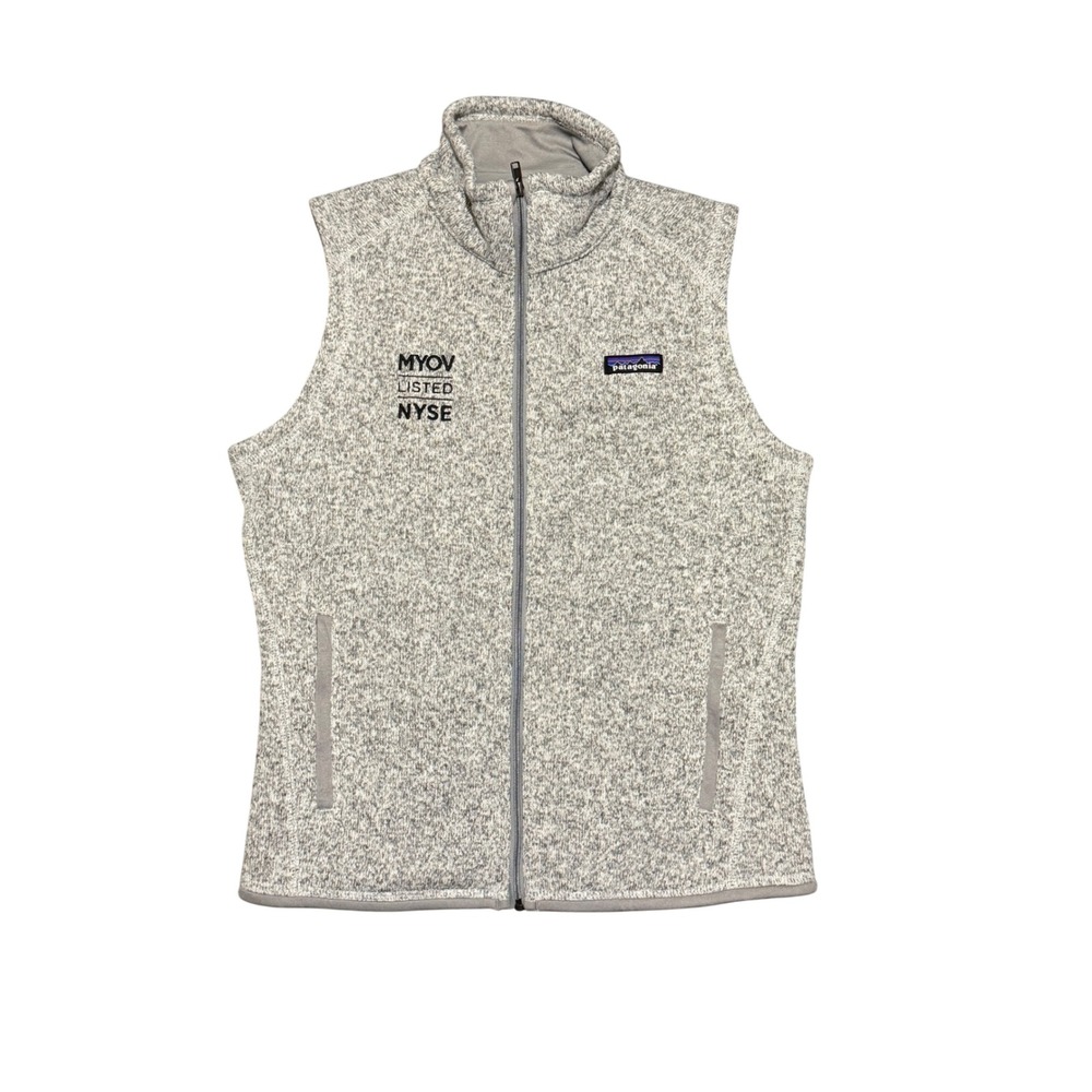 Patagonia Better Sweater Vest Grey Full Zip Fleece NYSE Corporate Mens Small